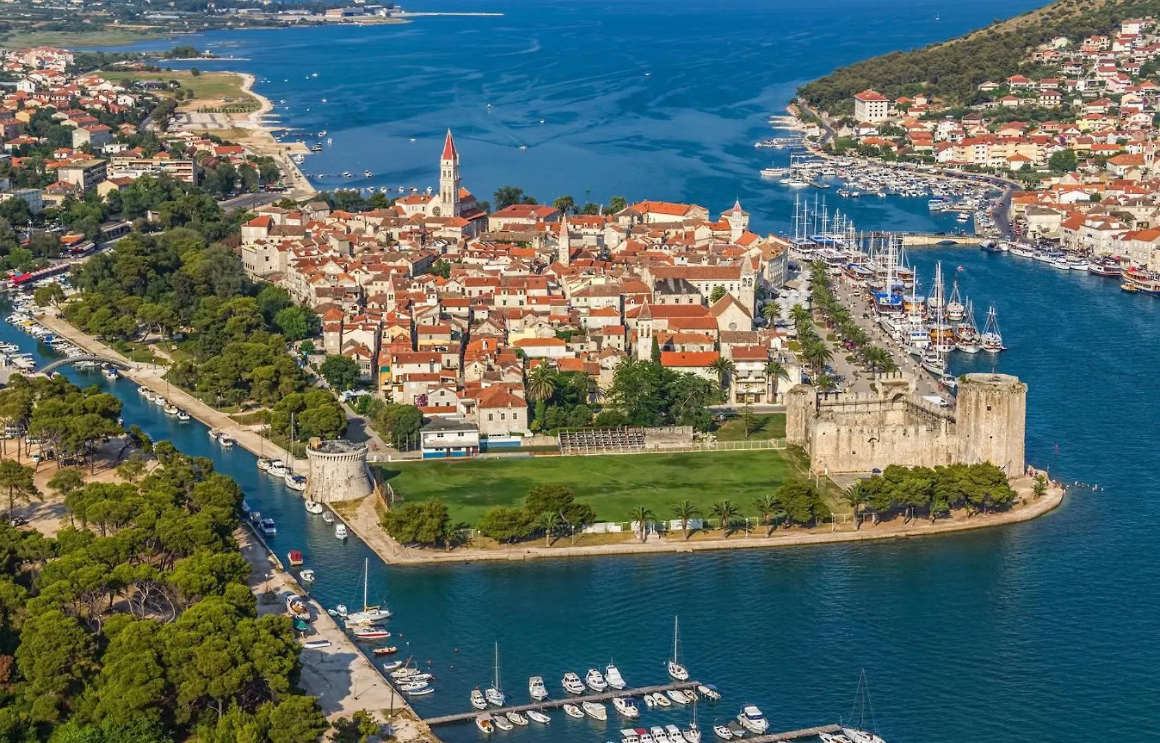Apartment In Okrug Gornji With Sea View, Balcony, Air Conditioning, Wifi 5134-6 Trogir